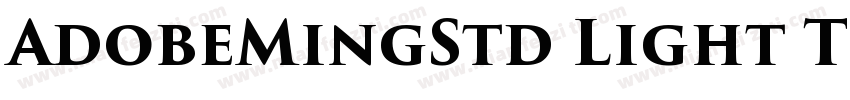 AdobeMingStd Light TrajanPro3 Regul字体转换